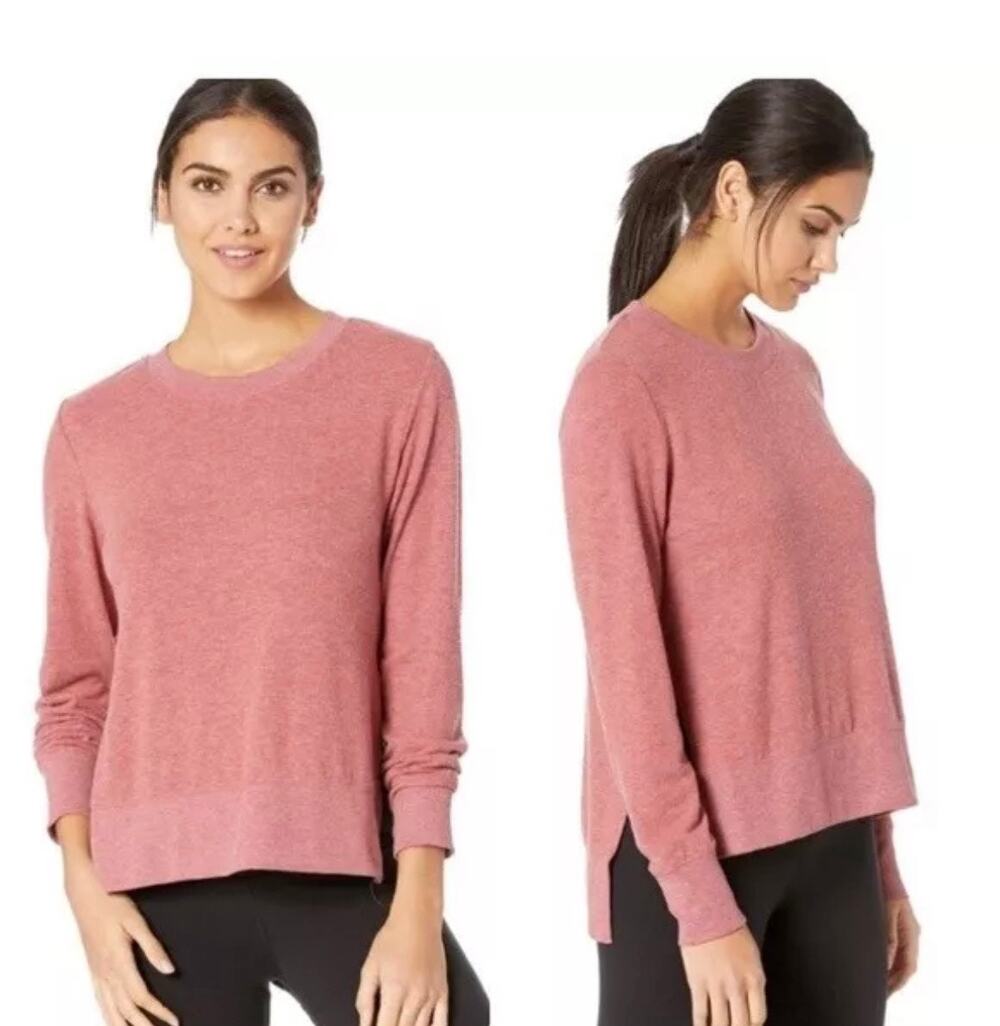 Alo Yoga glimpse long sleeve split tee - size Small - OF
